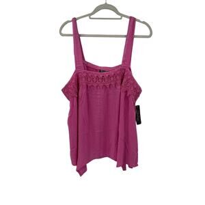 NWT Wrangler hot pink plus size tank top